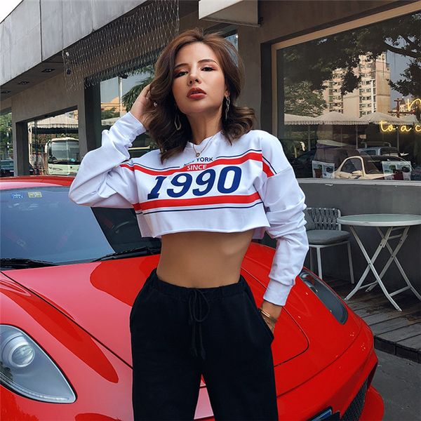 crop top женщин дизайнер толстовки мода лето 1990 письмо печати белый повседневная длинные рукава суки свободная одежда, Black
crop top женщин дизайнер толстовки мода лето 1990 письмо печати белый повседневная длинные рукава суки свободная одежда, Black