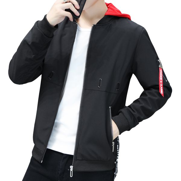 2018 new autumn bomber hooded jacket men casual slim pure color windbreaker jacket male outwear zipper thin coat brand clothing, Black;brown
2018 new autumn bomber hooded jacket men casual slim pure color windbreaker jacket male outwear zipper thin coat brand clothing, Black;brown