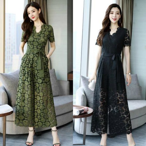 2019 women lace jumpsuits v-neck sleeveless long summer romper hook flower lace high waist wide leg pants playsuits, Black;white
2019 women lace jumpsuits v-neck sleeveless long summer romper hook flower lace high waist wide leg pants playsuits, Black;white