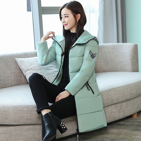 korean version of the long section of cotton women's slim hooded korean version the down cotton women's 2019 winter jacket, Black
korean version of the long section of cotton women's slim hooded korean version the down cotton women's 2019 winter jacket, Black