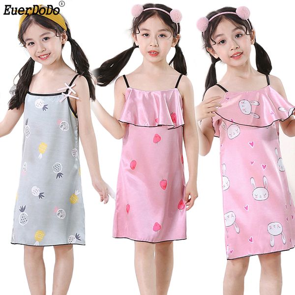 Children Girls Sleepwear Sleeveless Silk Summer Nightgown For Girls Nightwear Teenage Girl Sleep Wear Kids Pajamas
Children Girls Sleepwear Sleeveless Silk Summer Nightgown For Girls Nightwear Teenage Girl Sleep Wear Kids Pajamas