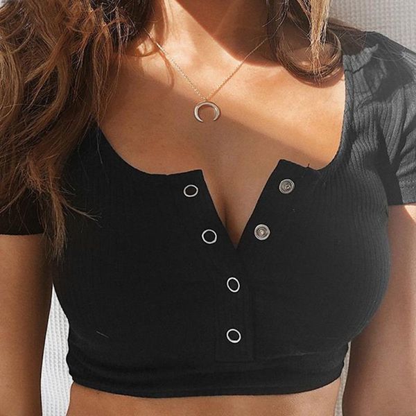 women short sleeve crop summer button vest sports short shirt solid ladies women camisole, White
women short sleeve crop summer button vest sports short shirt solid ladies women camisole, White