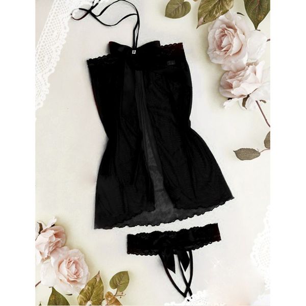 lingerie women sleepwear pajama set black lace halter babydoll nightgowns bow nightdress underwear set clubwear femme *s, Black;white
lingerie women sleepwear pajama set black lace halter babydoll nightgowns bow nightdress underwear set clubwear femme *s, Black;white