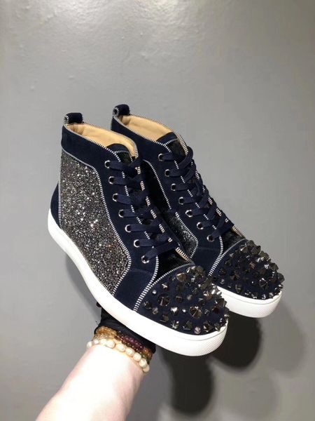 mix 19s veau velours red bottom sneakers with glitter,mix studded,rhinestone strass loubitag fashion trainer luxury wedding party shoes, Black
mix 19s veau velours red bottom sneakers with glitter,mix studded,rhinestone strass loubitag fashion trainer luxury wedding party shoes, Black