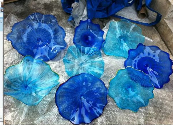 custom made blue colored murano glass wall plates chihuly style wedding chihuly style wall light modern
custom made blue colored murano glass wall plates chihuly style wedding chihuly style wall light modern
