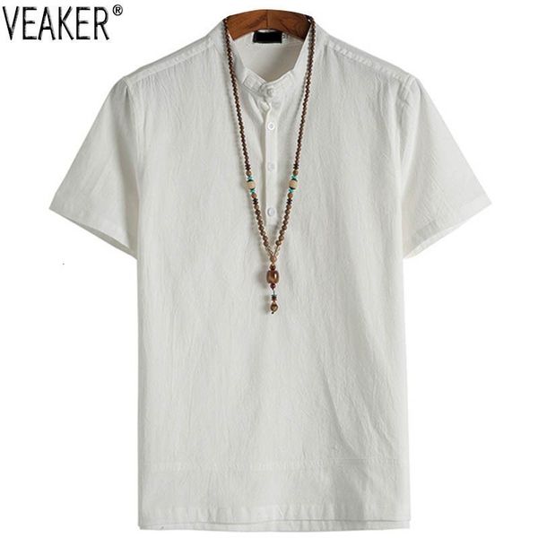 2019 new men summer chinese style mandarin collar shirt men's short mouwen katoen linnen shirt slim fit effen color, White;black
2019 new men summer chinese style mandarin collar shirt men's short mouwen katoen linnen shirt slim fit effen color, White;black