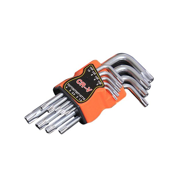 9 pcs plum star hex key wrench sets torx l shape repair tool screwdriver tool set cr-v steel torque spanner
9 pcs plum star hex key wrench sets torx l shape repair tool screwdriver tool set cr-v steel torque spanner