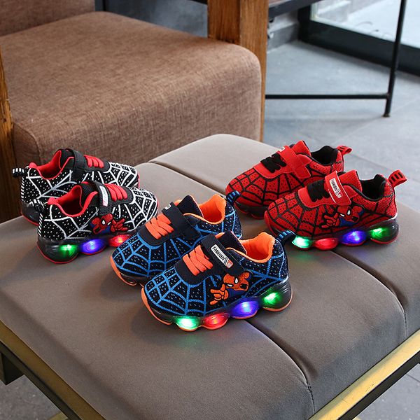 spider man kids shoes with led extra light air cushion damping children luminous sneakers boy girl led light shoes, Black
spider man kids shoes with led extra light air cushion damping children luminous sneakers boy girl led light shoes, Black