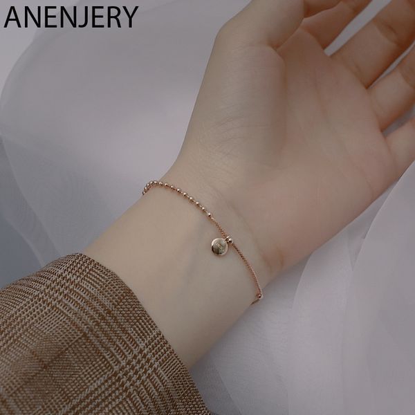 anenjery simple 925 sterling silver letter lucky beads bracelet for women girl gift s-b128, Black
anenjery simple 925 sterling silver letter lucky beads bracelet for women girl gift s-b128, Black