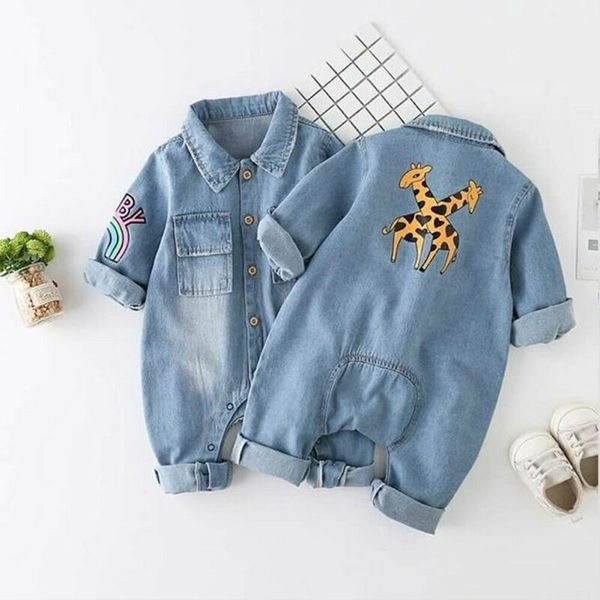 fashion kids baby boy denim romper giraffe print long sleeve turn-down collar jumpsuit baby boy spring autumn clothes 0-18m, Blue
fashion kids baby boy denim romper giraffe print long sleeve turn-down collar jumpsuit baby boy spring autumn clothes 0-18m, Blue