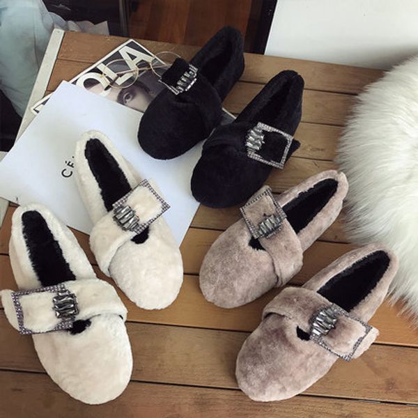 peas fur shoes outside wearing 2019 autumn new women's fashion wild lamb hair a pedal cotton scoop shoes, Black
peas fur shoes outside wearing 2019 autumn new women's fashion wild lamb hair a pedal cotton scoop shoes, Black