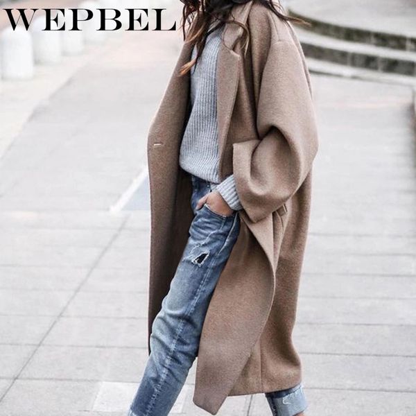 wepbel winter elegant wool blend women fashion turn-down collar long coats casual minimalist woolen overcoat camel outwear, Black
wepbel winter elegant wool blend women fashion turn-down collar long coats casual minimalist woolen overcoat camel outwear, Black