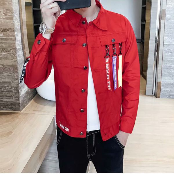 men's jackets spring autumn 2021 fashion casual street jacket korean slim wild ribbon youth student, Black;brown
men's jackets spring autumn 2021 fashion casual street jacket korean slim wild ribbon youth student, Black;brown