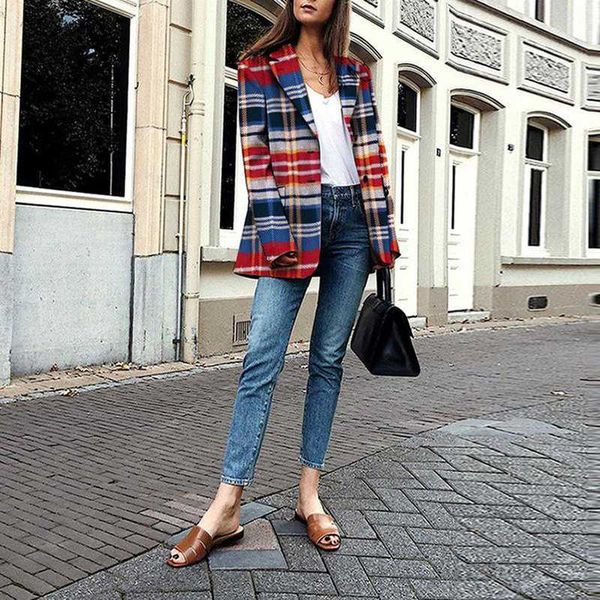 tweed red plaid blazer 2019 autumn winter striped plus size blazer for women new fashion women ladies suit coat business, White;black
tweed red plaid blazer 2019 autumn winter striped plus size blazer for women new fashion women ladies suit coat business, White;black
