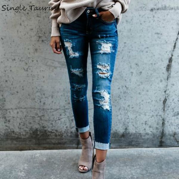 2018 spring new high street elasticity skinny jeans women fashion hollow out hole bleached vintage push up denim pants femme, Blue
2018 spring new high street elasticity skinny jeans women fashion hollow out hole bleached vintage push up denim pants femme, Blue