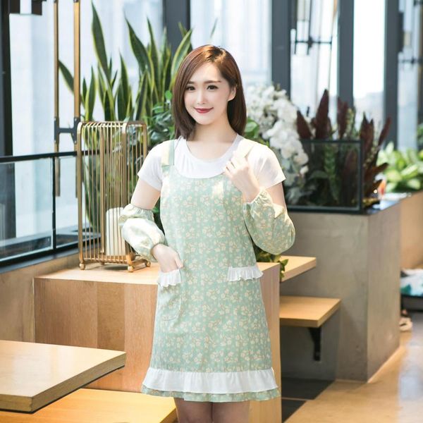 aprons korean fashion cute female one-piece sleeve anti-fouling kitchen apron cooking anti-dressing straps smock
aprons korean fashion cute female one-piece sleeve anti-fouling kitchen apron cooking anti-dressing straps smock