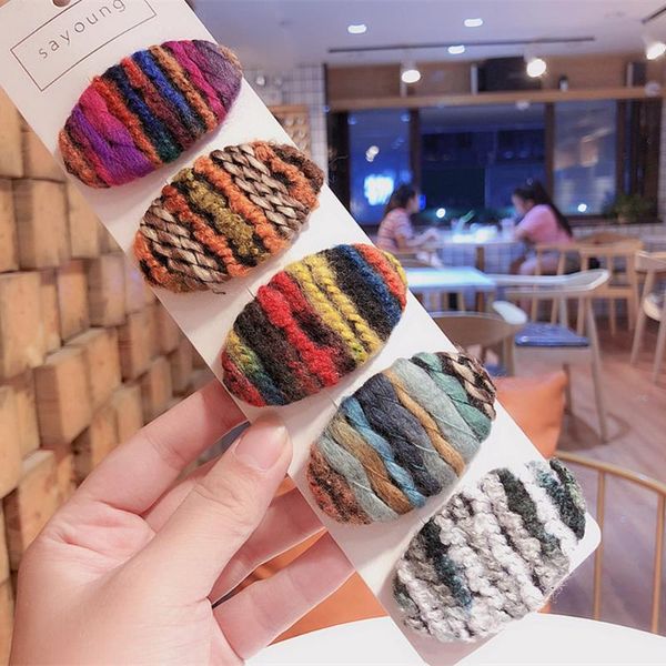 korea children's cute hairpins color stripes yarn knitting hair clips simple sweet barrettes for girl fashion hair accessories, Slivery;white
korea children's cute hairpins color stripes yarn knitting hair clips simple sweet barrettes for girl fashion hair accessories, Slivery;white