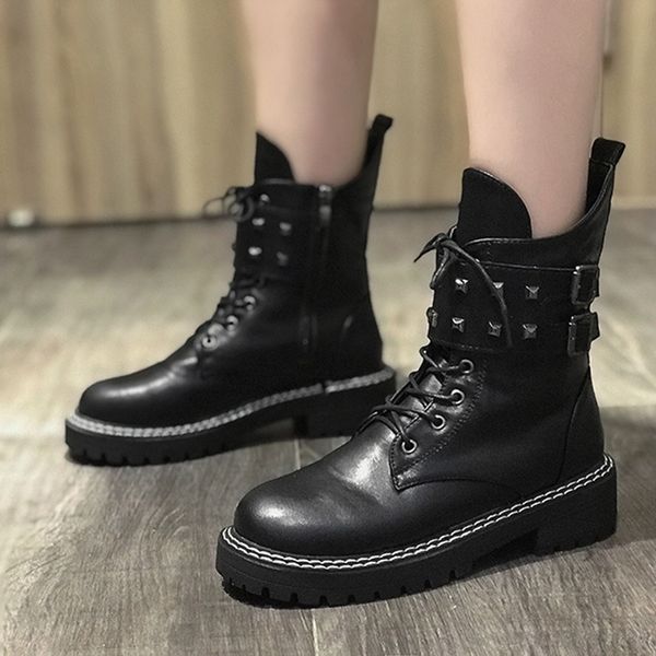 2019 new buckle motorcycle boots women british style ankle boots gothic punk low heel ankle boot winter women shoe plus size#g3, Black
2019 new buckle motorcycle boots women british style ankle boots gothic punk low heel ankle boot winter women shoe plus size#g3, Black
