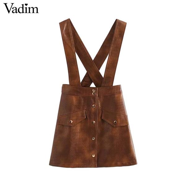 vadim women stylish pu leather mini skirt decorate pockets a line female casual fashion basic staps skirts mujer ba842, Black
vadim women stylish pu leather mini skirt decorate pockets a line female casual fashion basic staps skirts mujer ba842, Black