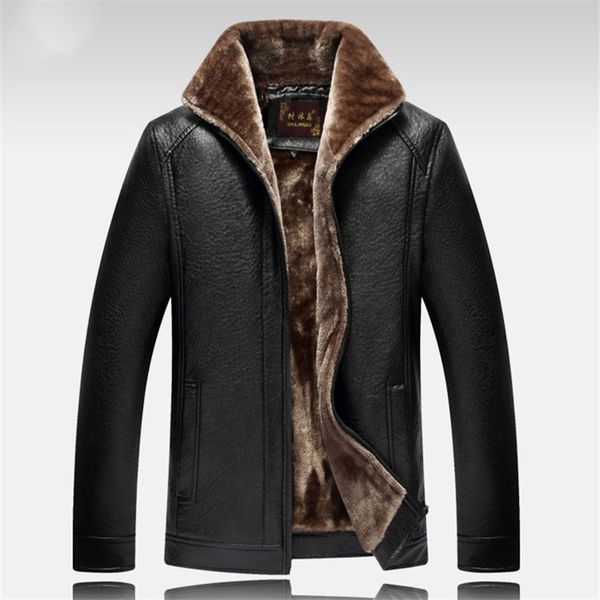 2019 autumn and winter quality men's leather jacket warm business casual pu leather jacket plus velvet thick warm parka, Black
2019 autumn and winter quality men's leather jacket warm business casual pu leather jacket plus velvet thick warm parka, Black