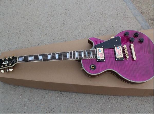 custom lp electric guitar violet wood grain gold accessories, can be equipped with guitar case, ing
custom lp electric guitar violet wood grain gold accessories, can be equipped with guitar case, ing