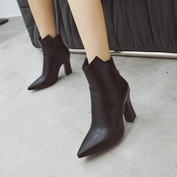 boots 2021 ankle women for autumn winter fashion pointed toe heel zipper woman western plus size 33-43, Black
boots 2021 ankle women for autumn winter fashion pointed toe heel zipper woman western plus size 33-43, Black