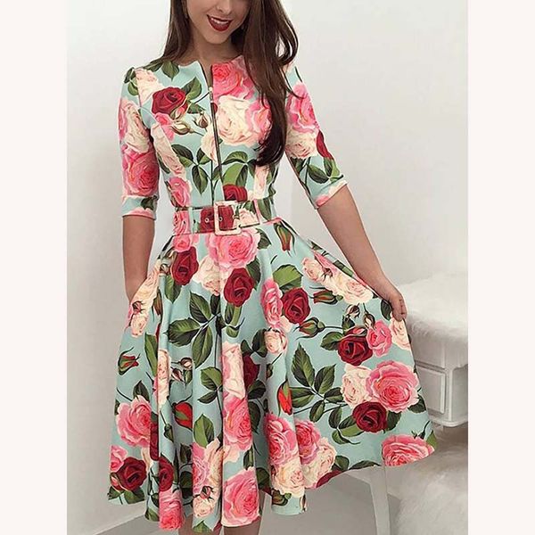 pleated dres waistband party dress elegant women knee-length half sleeve floral print dressess zip slim skinny bodycon cocktail, Black;gray
pleated dres waistband party dress elegant women knee-length half sleeve floral print dressess zip slim skinny bodycon cocktail, Black;gray