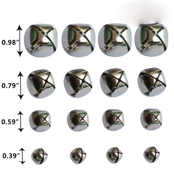 160 pcs silver jingle bells mini small bells bulk for festival & party decorations/ diy craft, 4 sizes (10mm, 15mm, 20mm, 25mm
160 pcs silver jingle bells mini small bells bulk for festival & party decorations/ diy craft, 4 sizes (10mm, 15mm, 20mm, 25mm
