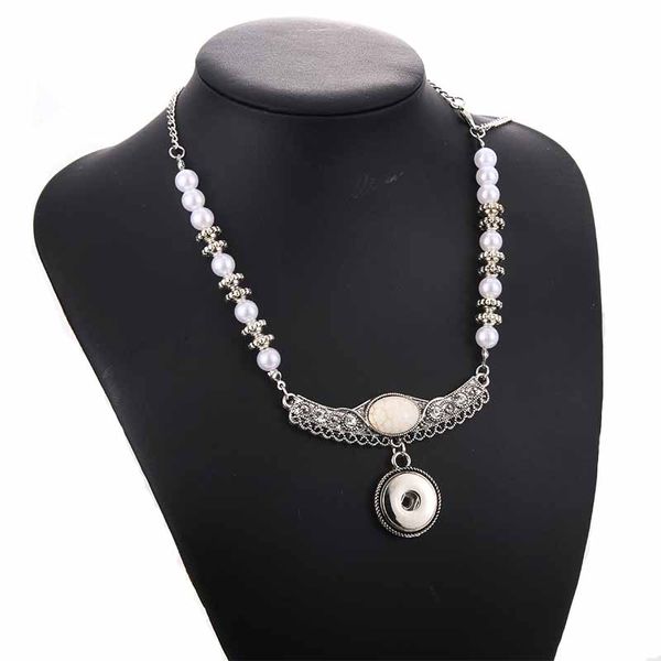bohemian ethnic style beaded necklace natural stone necklaces snap button necklace fit 18mm snap buttons jewelry 0060, Silver
bohemian ethnic style beaded necklace natural stone necklaces snap button necklace fit 18mm snap buttons jewelry 0060, Silver