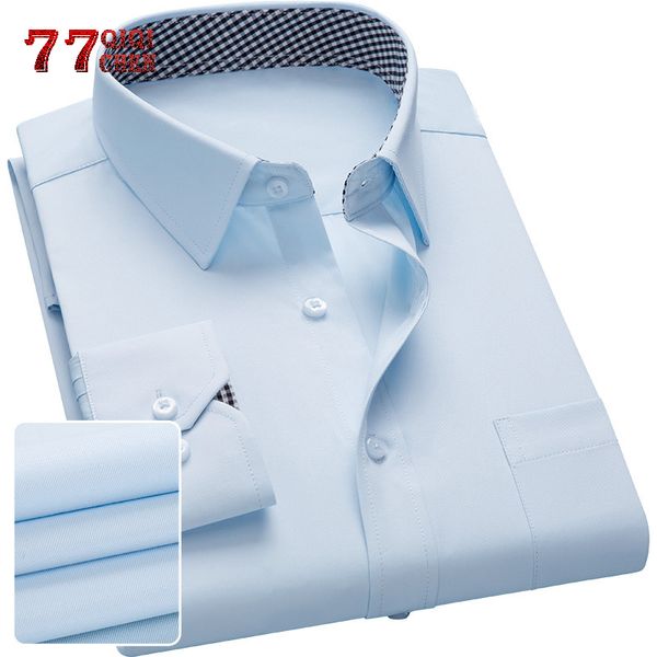 brand men dress shirt 2019 long sleeve casual slim fit man shirts solid business shirt male chemise homme, White;black
brand men dress shirt 2019 long sleeve casual slim fit man shirts solid business shirt male chemise homme, White;black