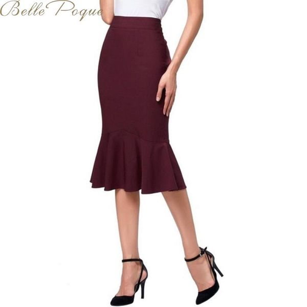 belle poque elegant skirt women mermaid midi skirt autumn winter bodycon female elegant office lady work wear ruffles, Black
belle poque elegant skirt women mermaid midi skirt autumn winter bodycon female elegant office lady work wear ruffles, Black