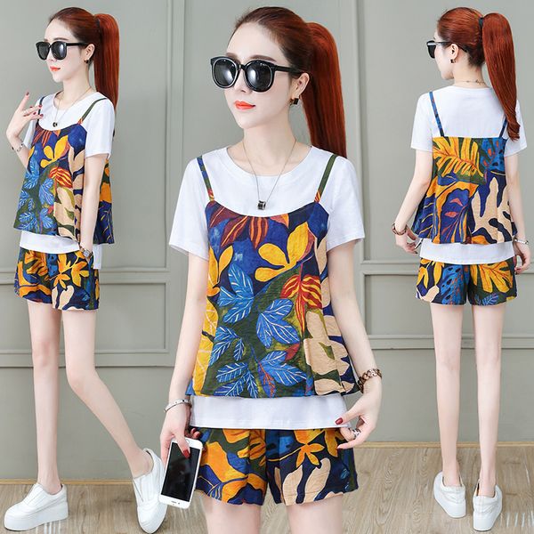 floral 3 piece set women two piece outfits summer bohemian matching sets shorts ensemble femme deux pieces and shorts, White
floral 3 piece set women two piece outfits summer bohemian matching sets shorts ensemble femme deux pieces and shorts, White