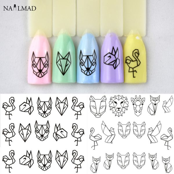 1pc paper folding animals nail sticker flexagon water slide origami animal pattern nail transfer sticker tattoo slide, Black
1pc paper folding animals nail sticker flexagon water slide origami animal pattern nail transfer sticker tattoo slide, Black