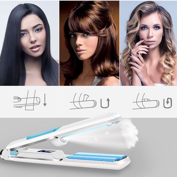 led display tourmaline ceramic steam hair straightener curler professional vapor steampod straightening irons curling irons 3233, Black
led display tourmaline ceramic steam hair straightener curler professional vapor steampod straightening irons curling irons 3233, Black