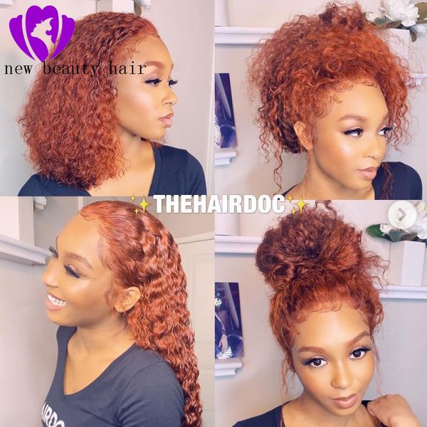new women style orange color brazilian loose curly wig preplucked short lace front bob wigs synthetic hair heat resistant with baby hair, Black
new women style orange color brazilian loose curly wig preplucked short lace front bob wigs synthetic hair heat resistant with baby hair, Black