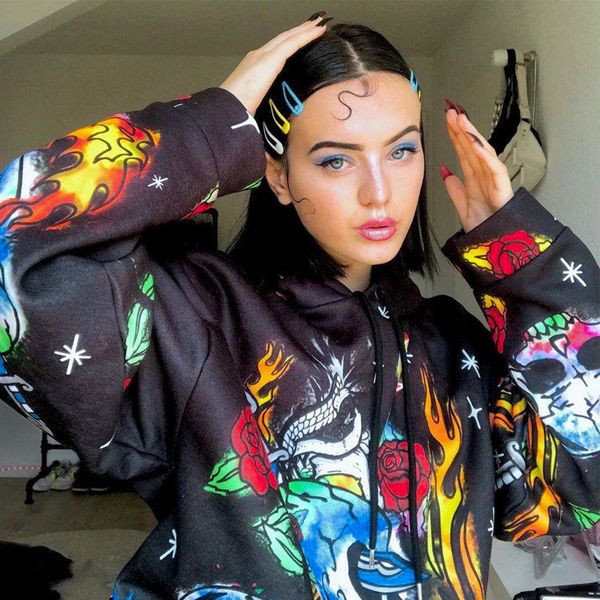 плюс размер пуловеры девушки толстовки граффити толстовка hip hop streetwear сыпучие outwear охладить капюшоном, Black;red
плюс размер пуловеры девушки толстовки граффити толстовка hip hop streetwear сыпучие outwear охладить капюшоном, Black;red
