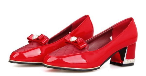 2019 women's shoes in spring and autumn with new style middle heel coarse heel pointed end bowknot@1028, Black
2019 women's shoes in spring and autumn with new style middle heel coarse heel pointed end bowknot@1028, Black