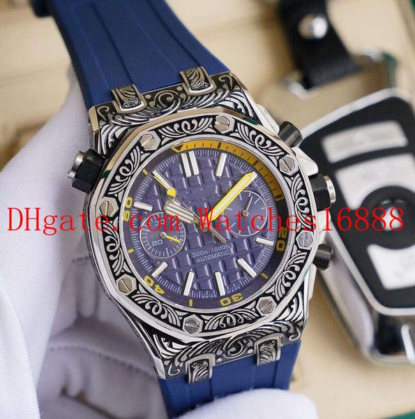 6 style offshore black rubber band mens automatic mechanical watches 44mm carving men's wristwatches transparent back, Slivery;brown
6 style offshore black rubber band mens automatic mechanical watches 44mm carving men's wristwatches transparent back, Slivery;brown