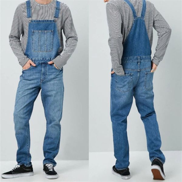 mens designer overalls jeans casual mid waist street style jean pants straight loose jeans with pockets, Blue
mens designer overalls jeans casual mid waist street style jean pants straight loose jeans with pockets, Blue