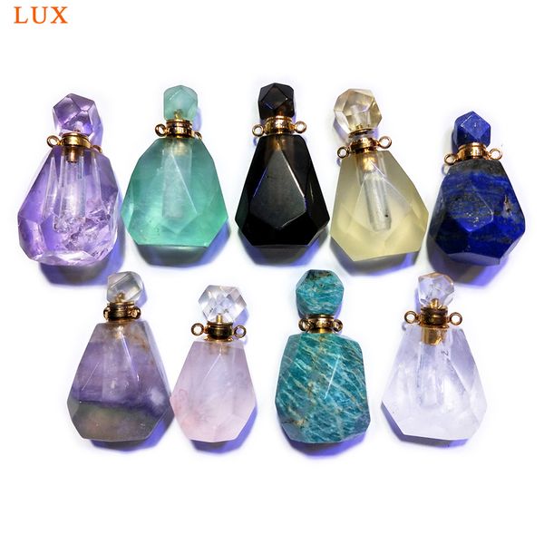 natural gems stone essential oil diffuser perfume bottle pendant gold stainless steel plated jewelry charm for necklace making, Silver
natural gems stone essential oil diffuser perfume bottle pendant gold stainless steel plated jewelry charm for necklace making, Silver