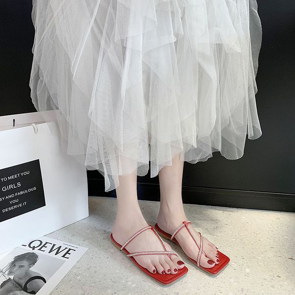 shiny clip toe slippers women crystal narrow band square toe slippers summer outdoor fashion flat slides women open slides, Black
shiny clip toe slippers women crystal narrow band square toe slippers summer outdoor fashion flat slides women open slides, Black