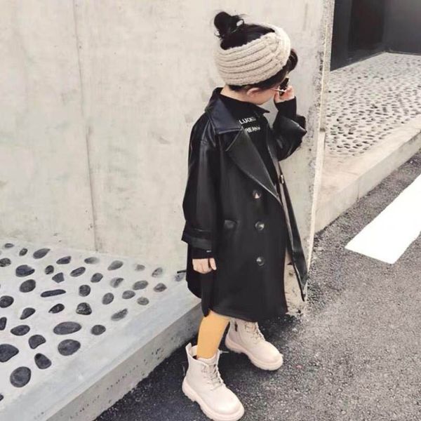 Leather Jackets for Girls Trench PU Leather Jackets for Boys Girls Long sleeve lapel Coats for Girls Children PU Jackets, Black
Leather Jackets for Girls Trench PU Leather Jackets for Boys Girls Long sleeve lapel Coats for Girls Children PU Jackets, Black
