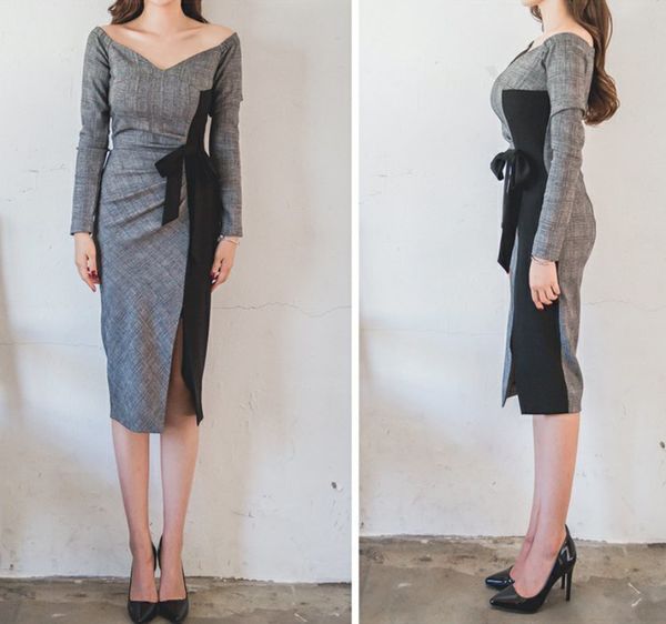 backlakegirls new arrival contrast color v neck ladis long sleeve cocktail dress knee-length party dress robe cocktail, White;black
backlakegirls new arrival contrast color v neck ladis long sleeve cocktail dress knee-length party dress robe cocktail, White;black