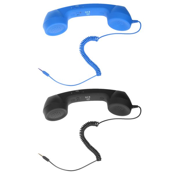 2pack 3.5mm jack mic retro pop phone handset telephone for mobile phone universal black+blue
2pack 3.5mm jack mic retro pop phone handset telephone for mobile phone universal black+blue