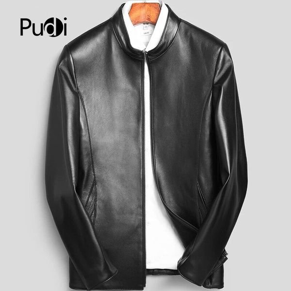 pudi mt817 2019 men new fashion sheep leather jackets solid with turn-down collar fall winter casual outwear, Black;brown
pudi mt817 2019 men new fashion sheep leather jackets solid with turn-down collar fall winter casual outwear, Black;brown