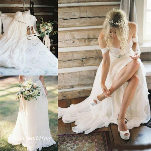 boho beach wedding dresses a line off shoulder floor length long bohemian women wear bridal party gowns, White
boho beach wedding dresses a line off shoulder floor length long bohemian women wear bridal party gowns, White