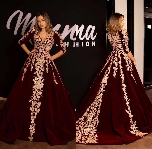 burgundy 3/4 sleeve a line evening dresses v neck lace appliques princess prom party dresses vestido bc2620, Black;red
burgundy 3/4 sleeve a line evening dresses v neck lace appliques princess prom party dresses vestido bc2620, Black;red