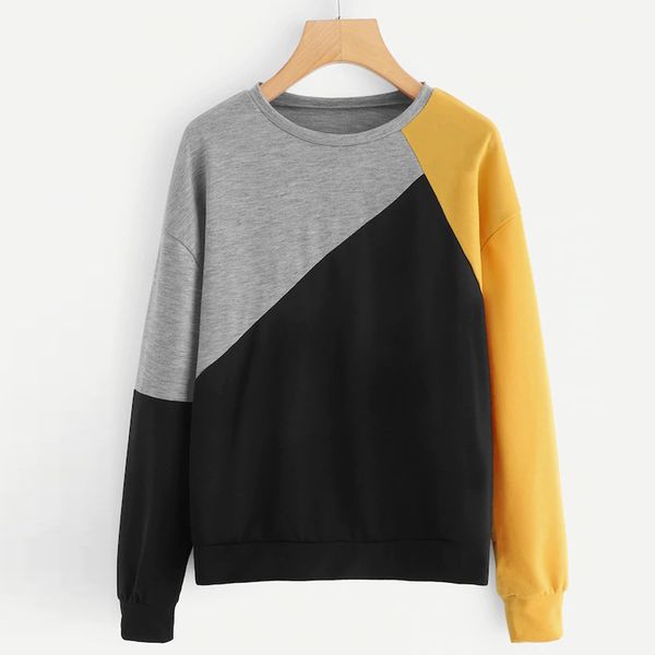 women sweatshirt pullovers harajuku fluffy color block autumn winter warm long sleeve blouse patchwork sweatershirt casual, Black
women sweatshirt pullovers harajuku fluffy color block autumn winter warm long sleeve blouse patchwork sweatershirt casual, Black