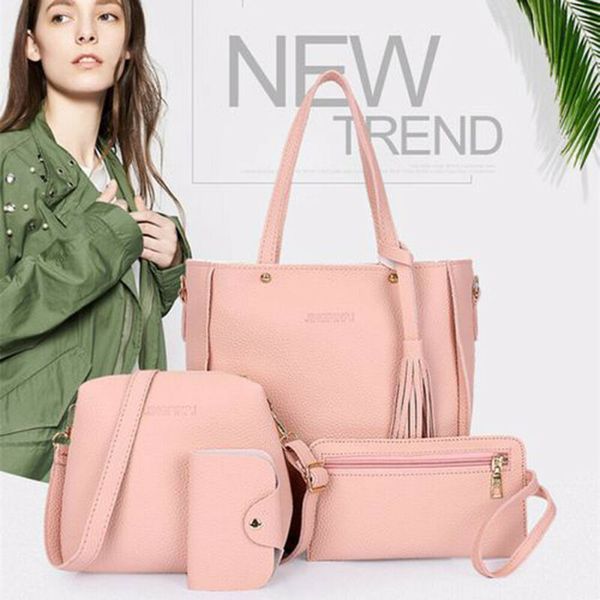 4шт женщины сумка мода кожа сумка сумка tote кошелек коммуникатор satchel set / by
4шт женщины сумка мода кожа сумка сумка tote кошелек коммуникатор satchel set / by