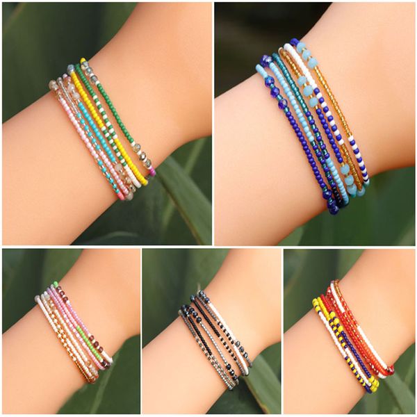 bohemian charm multi layered bracelets for women hand woven crystal rice beads bracelets jewelry party gift, Black
bohemian charm multi layered bracelets for women hand woven crystal rice beads bracelets jewelry party gift, Black